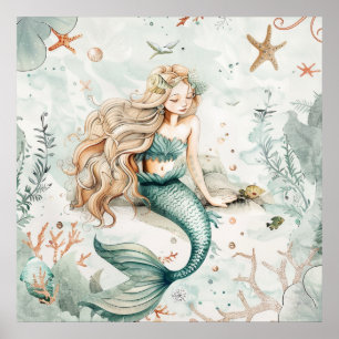 Poster Une sirène mignonne