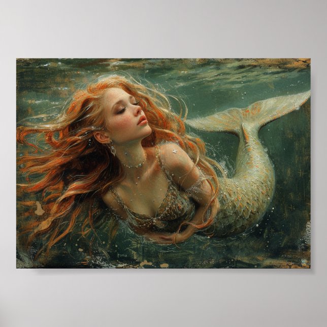 Poster Une sirène sous-marine (Devant)