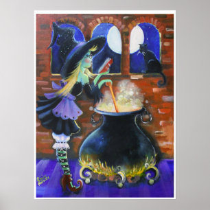 Poster Une sorcière festive