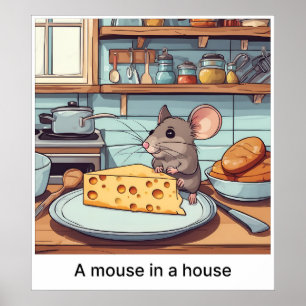 Poster Une Souris Dans Une Maison - Imprimer