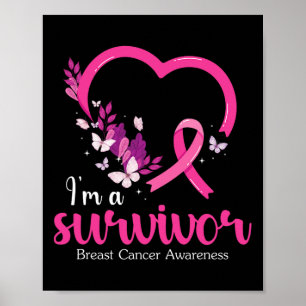 Poster Une survivante Sensibilisation au cancer du sein F