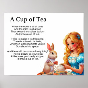 Poster Une tasse de thé-