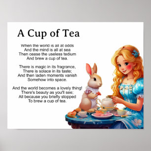 Poster Une tasse de thé-