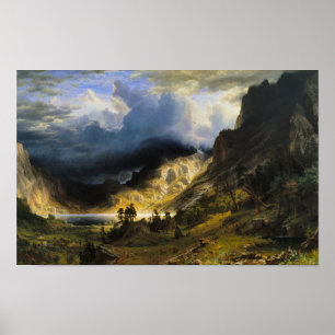 Poster Une tempête dans les montagnes Rocheuses, Mont Ros