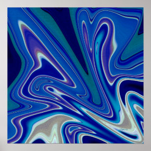 Poster Une touche de bleu 