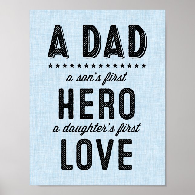 Poster Une typographie papa (Devant)