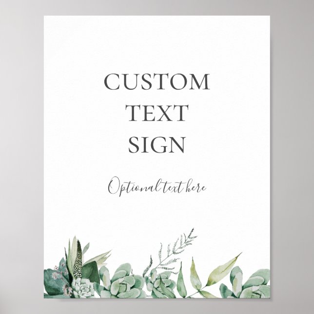 Poster Une verdure succulente | Cartes et cadeaux Panneau (Devant)
