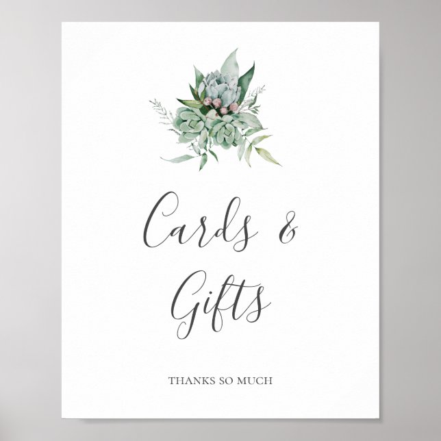 Poster Une verdure succulente | Cartes et cadeaux Signe (Devant)
