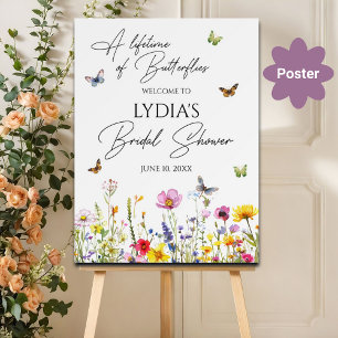 Poster Une vie de papillons Fleur sauvage Fête des mariée