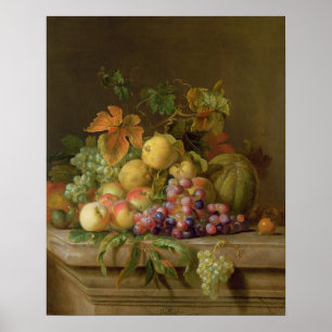 Poster Une vie immobile des melons, des raisins et des