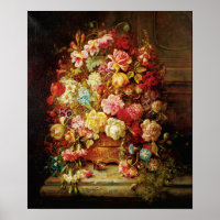 Une vie morte avec des fleurs de Hans Zatzka - pos