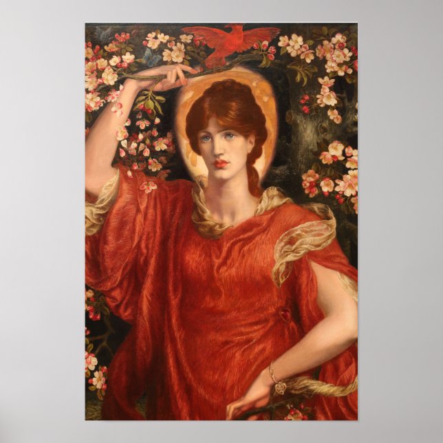 Poster Une vision de_Fiammetta 1878 Dante Gabriel Rossett (Devant)