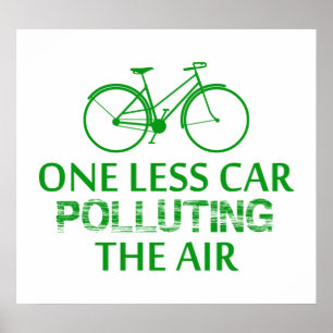Poster Une voiture de moins pollue l'air
