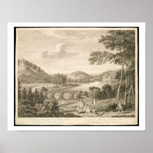 Poster Une vue de tête de Stour au WILTSHIRE (gravure)