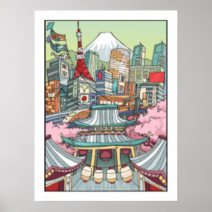 Poster Une vue de Tokyo