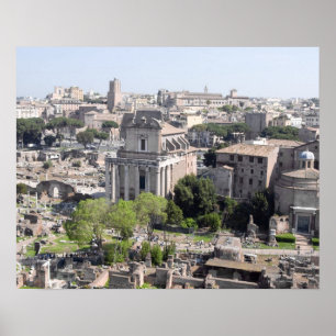 Poster Une vue du fome de forum de Rome le Farnese