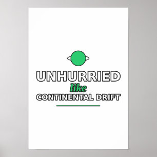 Poster 'Ungeduldig wie Kontinentaldrift'