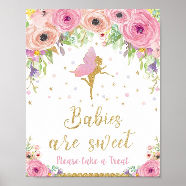 Poster Unicorn Baby shower Anniversaire Traiter Faveurs F (Devant)