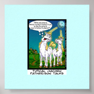 Poster Unicorn Bonding Funny Canvas Print