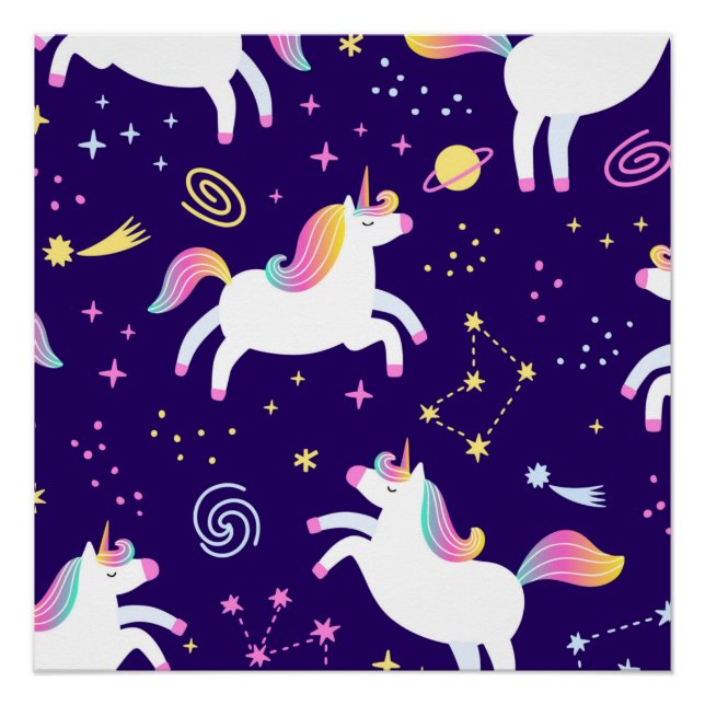 Poster Unicorn Fan Club motif Cute (Devant)