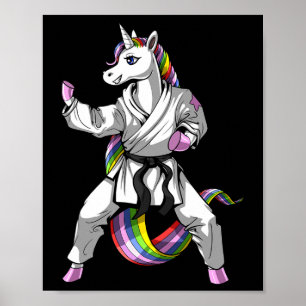 Poster Unicorn Ninja Karate Martial Art Kickboxo Taekwo
