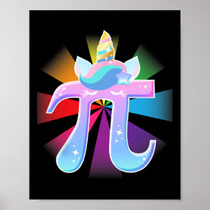 Poster Unicorn Pi Day Math Nerd T Shirt Cadeaux Pour Les 