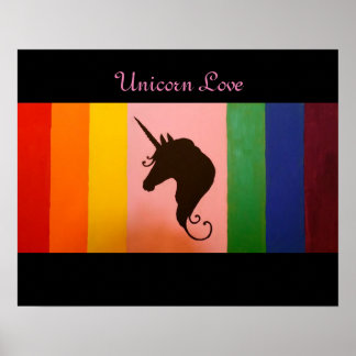 Poster Unicorne amour