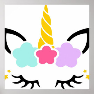 Poster Unicorne cils