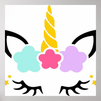 Poster Unicorne cils