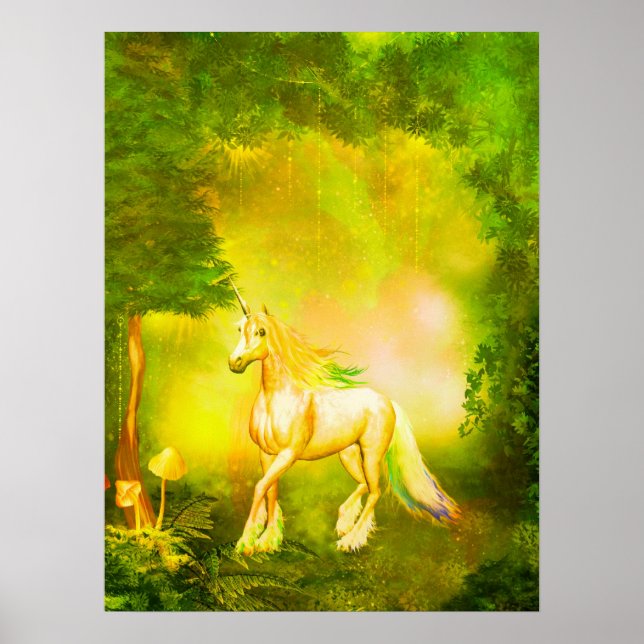 Poster Unicorne d'or (Devant)