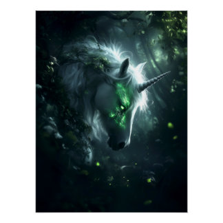 Poster Unicorne enchantée dans un Imaginaire forestier my