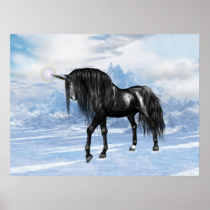 Poster Unicorne noire