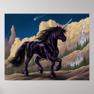 Poster Unicorne noire