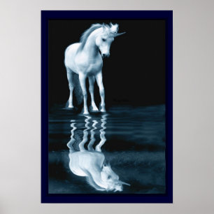 Poster Unicorne Réflexions Imprimer