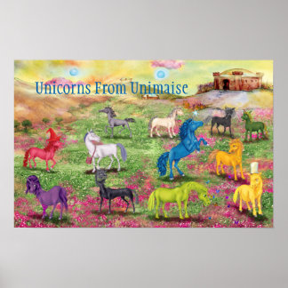 Poster Unicornes De L'Affiche Unimaise