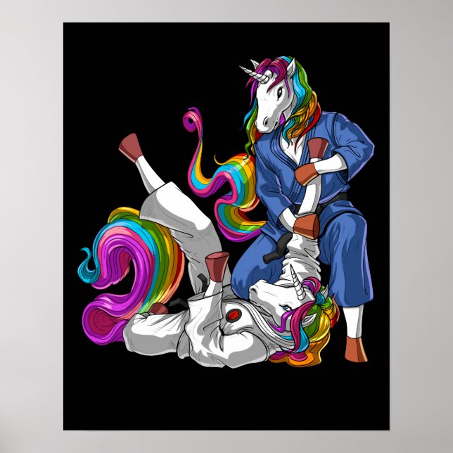 Poster Unicornes Jiu-Jitsu (Devant)