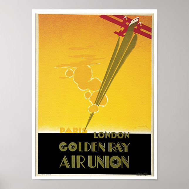 Poster Union aérienne Golden Ray (Devant)