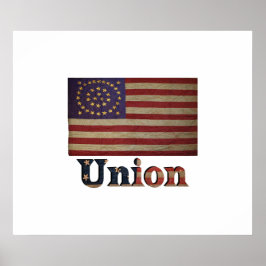 Poster Union de la guerre civile Un magnifique drapeau de