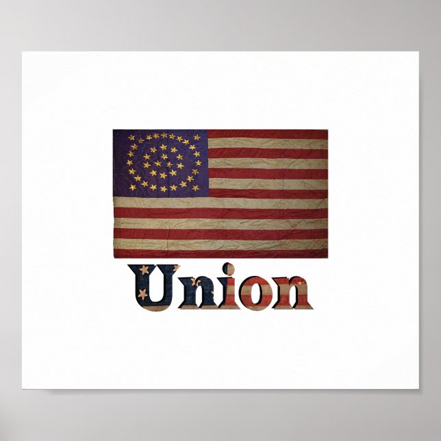 Poster Union de la guerre civile Un magnifique drapeau de (Devant)