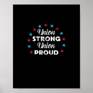 Poster Union Forte Union Fière Union Patriotique Jouer US