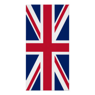 Poster Union Jack Bleu Blanc et Rouge