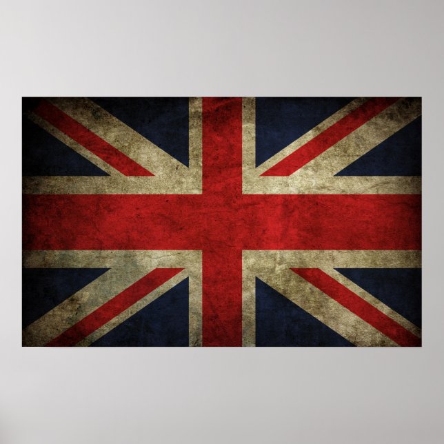 Poster Union Jack - Worn (Devant)
