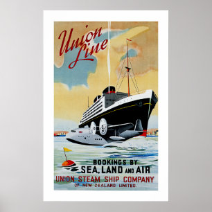 Poster Union Line of New Zealand