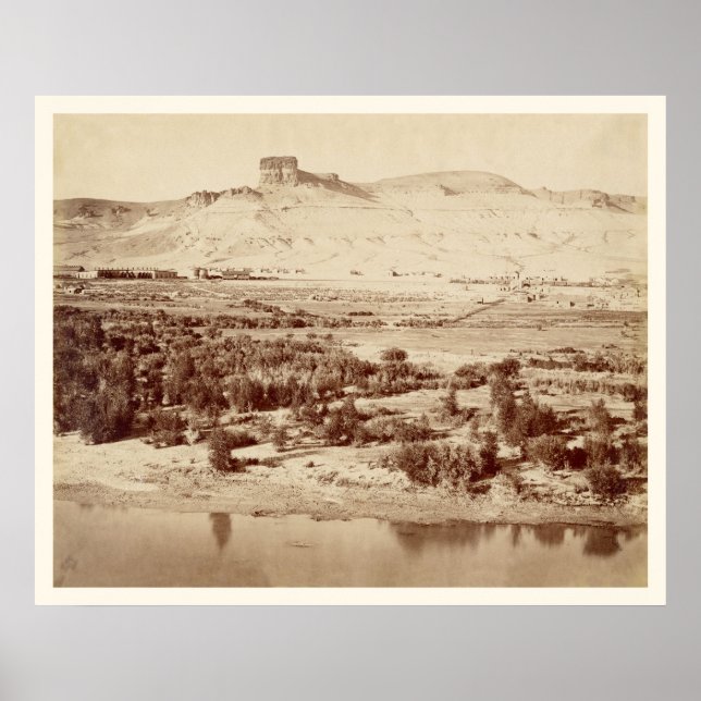 Poster Union Pacific Railroad Green River Wyoming Photo (Devant)