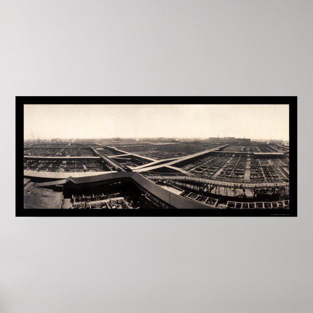 Poster Union Stockyards Photo 1907 (Devant)