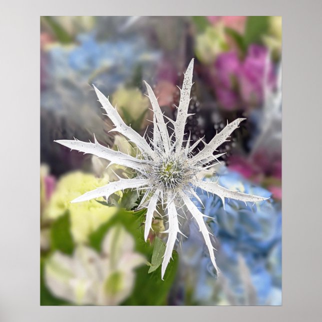 Poster unique à fleurs (Devant)