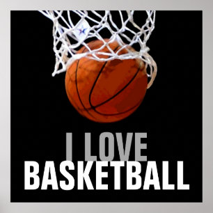 Poster Unique Moderne I Love Basketball