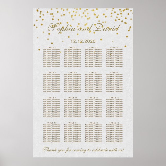 Poster Unique Royal Gold Foil Mariage (Devant)