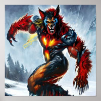 Unique Werewolf Cyborg, Art numérique pour télécha