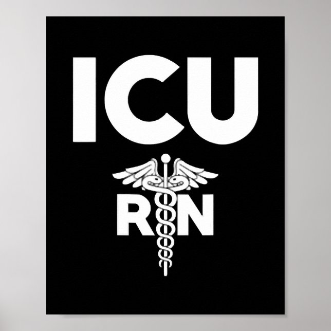 Poster Unité des soins intensifs des infirmières autorisé (Devant)